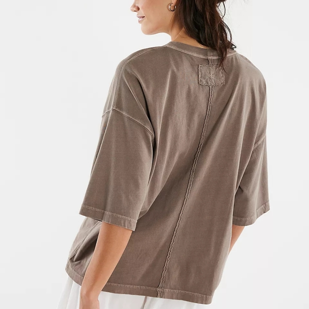 **NWOTS** FP X We The Free Perfect Oversized Tee In Dusted Cocoa. Size M. - Picture 10 of 10